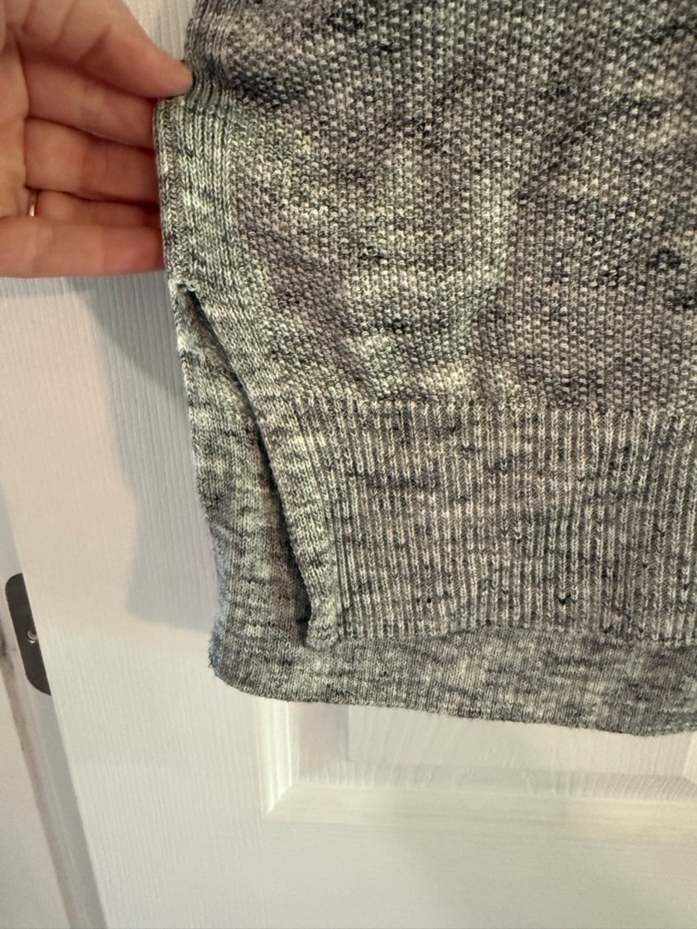 Gap, Lightweight Woman’s Soft Knit Hooded Sweater - Gray - Picture 3 of 5